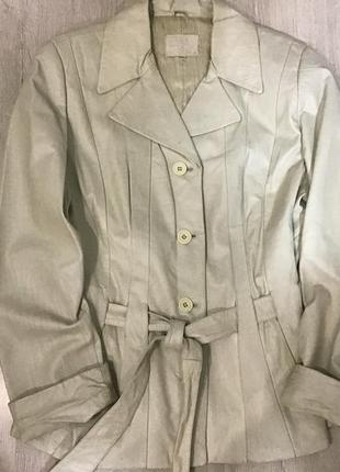 Куртка пиджак  женский  тренч натуральная кожа р. 48-527 фото