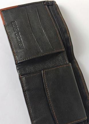 Компактный вместительный мужской кошелек портмоне bear design