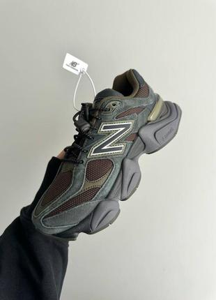 Кроссовки new balance 9060 “blacktop &amp; dark moss” premium6 фото