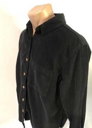 🔥крутая вельветовая черная мужская рубашка от urban classics🕶️2 фото