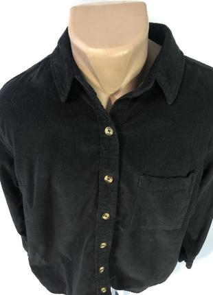 🔥крутая вельветовая черная мужская рубашка от urban classics🕶️8 фото