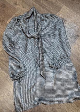 Шелковая удлиненная блуза ар7 фото