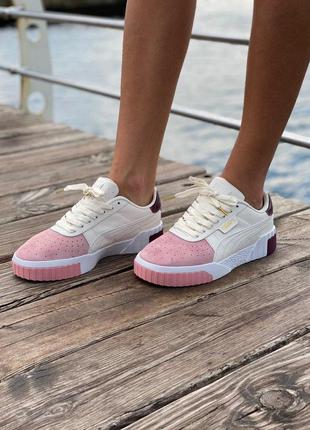 Женские кроссовки  puma cali pink/white