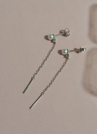 Сережки кульчики срібні срібло 925 проба модні стильні можливий обмін розгляну цвяшки цвяхи гвіздочки7 фото