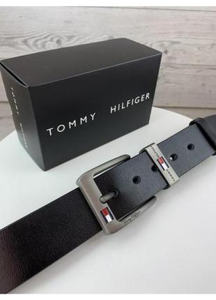 Ремень из натуральной кожи томmy hilfiger мужской пояс