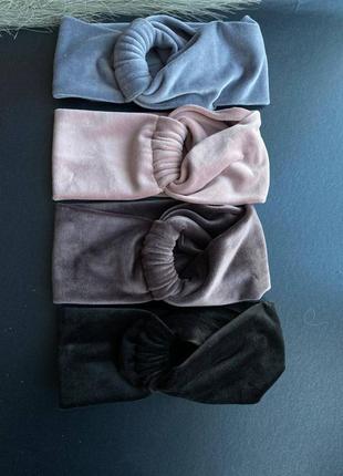 Повязка на голову ,чалма велюровая бархат велюр кільце