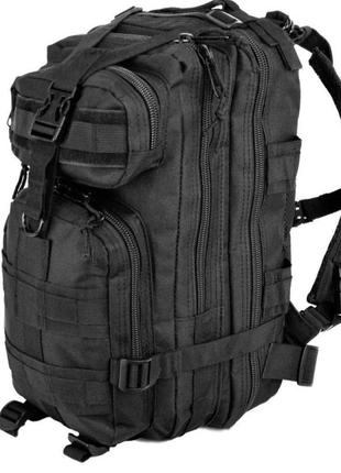 Тактичний рюкзак tactic 1000d для військових, полювання, риболовлі, туристичних походів, скелелазіння, подорожей та спорту. колір: чорний