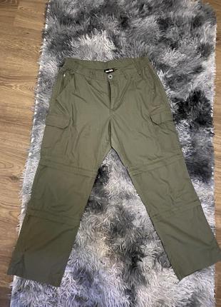 Карго брюки хаки с карманами горы goretex