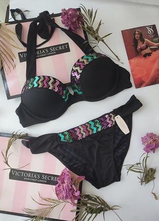 Victoria's secret original bombshell m 36b 80b купальник з великим пушап