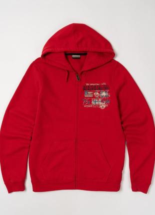 Napapijri red zip hoodie мужское худи