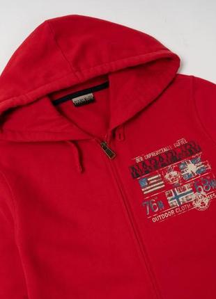 Napapijri red zip hoodie мужское худи2 фото