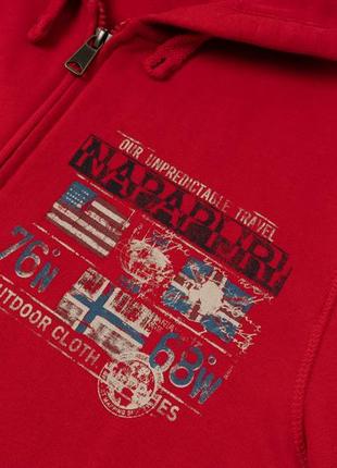 Napapijri red zip hoodie мужское худи3 фото