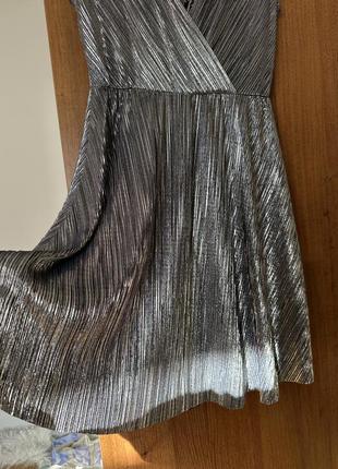 Серебристое блестящее платье koton6 фото