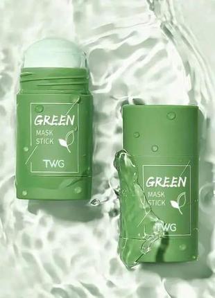 Питательная и очищающая маска для лица green mask/stick