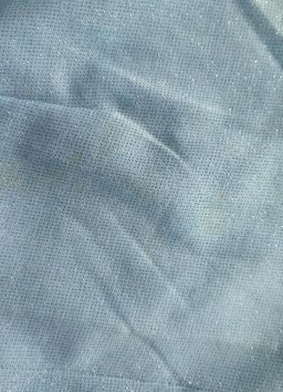 Голубой блестящий легкий пиджак8 фото