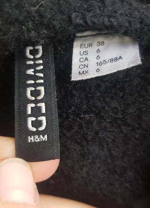 Чорне вовняне пальто напівпальто вовна букле h&m divided m4 фото