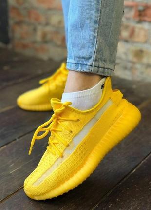 Крутейшие женские кроссовки adidas yeezy boost 350 жёлтые
