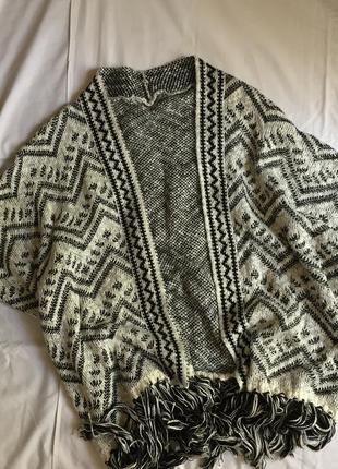 Пончо, кардиган, накидка без застібки accessorize one size