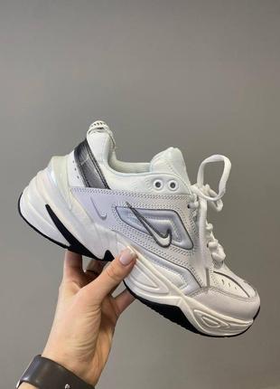 Nike m2k tekno white black silver