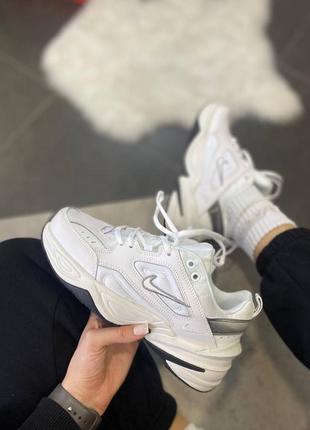 Nike m2k tekno white black silver2 фото