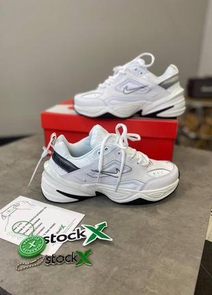 Nike m2k tekno white black silver7 фото