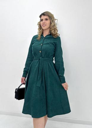 🍀вельветова сукня міді