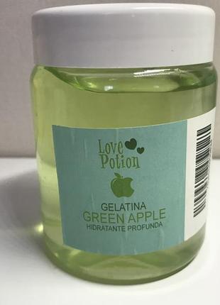 Love potion gelatina green apple - колагеновий заповнювач ботокс для волосся3 фото