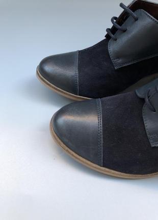 White stuff ботинки демисезон броги осенние туфли на шнуровке на блочном каблуке3 фото