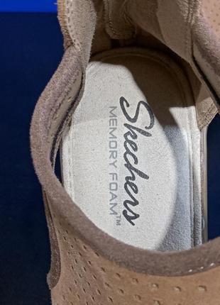 Шкіряні жіночі босоніжки сандалії skechers parallel — beehive оригінал9 фото