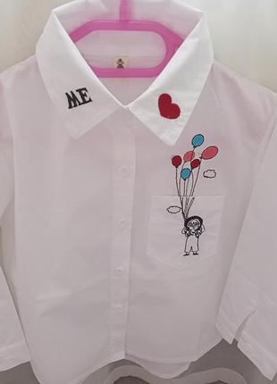 Шкільна блуза на дівчинку, блузка в школу, рр.110-1503 фото