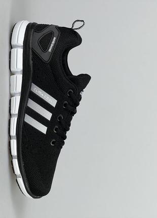 Летнее, облегающее летнее кроссовки adidas climacool black white / дышащие летние кроссовки адидас климакола с дышащей подошвой черные и белые