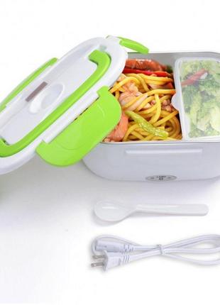 Ланч-бокс з підігрівом the electric lunch box / бокс для підігріву їжі зелений1 фото