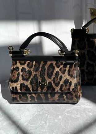 Леопардовая сумочка dg sicily 20 на подарок 8 марта