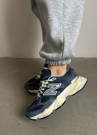 Женские кроссовки new balance 9060 blue 1950 балланс серого цвета3 фото