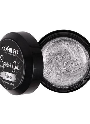 Komilfo spider gel silver, 5 г