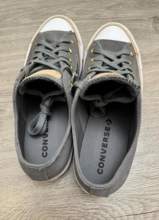 Серые замшевые низкие кеды converse2 фото