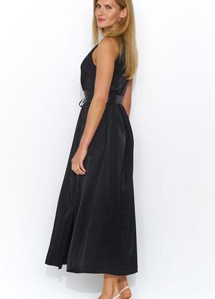 Женское длинное летнее платье черного цвета. модель amy zaps. коллекция весна-лето 20242 фото