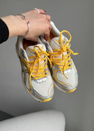 Asics gt-2160 silver/yellow5 фото