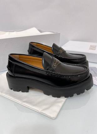 Лоферы туфли dior черные диор люкс качество5 фото