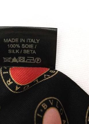 Bvlgari multi logo silk twilly  шелковвй шарф /9484/8 фото