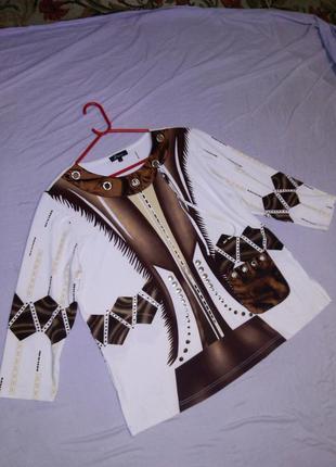 Трикотажна,стрейч,ефектна блузка з кишенею,стразами,великого розміру4 фото