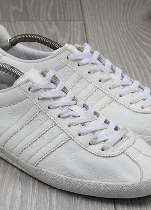 Кроссовки adidas gazelle оригинал белые кожаные размер 44 кожа3 фото