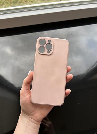 Пудровый чехол с микрофиброй для айфон 13 про макс
