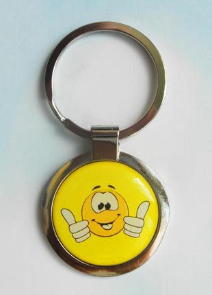 Брелок для ключей металлический сувенирный "смайлик". арт - 9