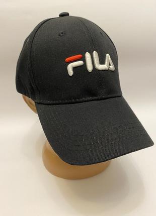 Мужская кепка fila, котоновая черная бейсболка1 фото