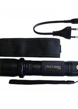 Світлодіодний ліхтарик з відлякувачем police bl-1101 зу 220в + чохол, ліхтар ручний тактичний10 фото