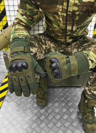 Зимові військові рукавички сенсорні, тактичні зимові рукавички олива для військових