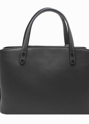 Женская кожаная сумка italian fabric bags 2114 black4 фото