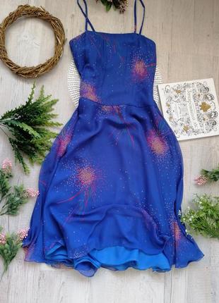 Плаття нарядне catherine denailles франція синє1 фото