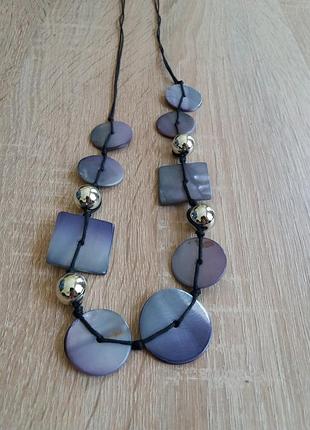 Бусы подвеска перламутр